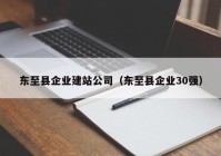 东至县企业建站公司（东至县企业30强）